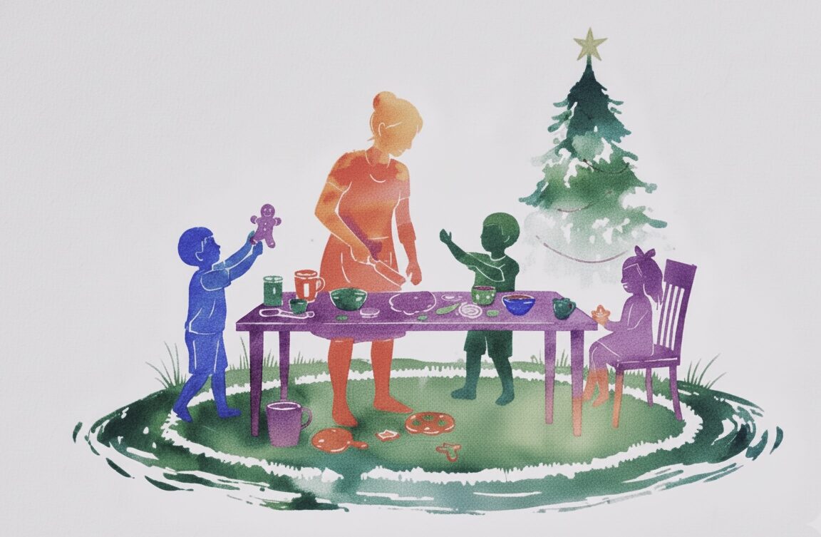 Ilustrácia – pečenie s deťmi